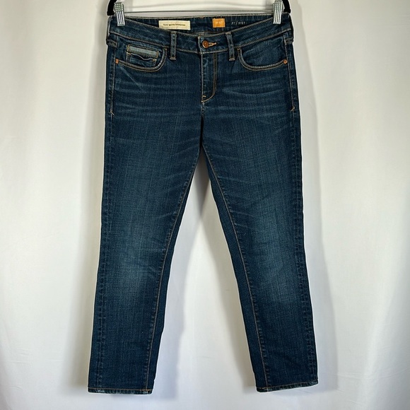 Pilcro and the Letterpress Blue Stet Cropped Jeans Size 27 - Picture 1 of 10